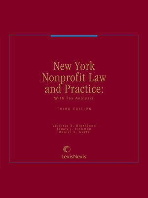 cover image of New York Nonprofit Law and Practice
